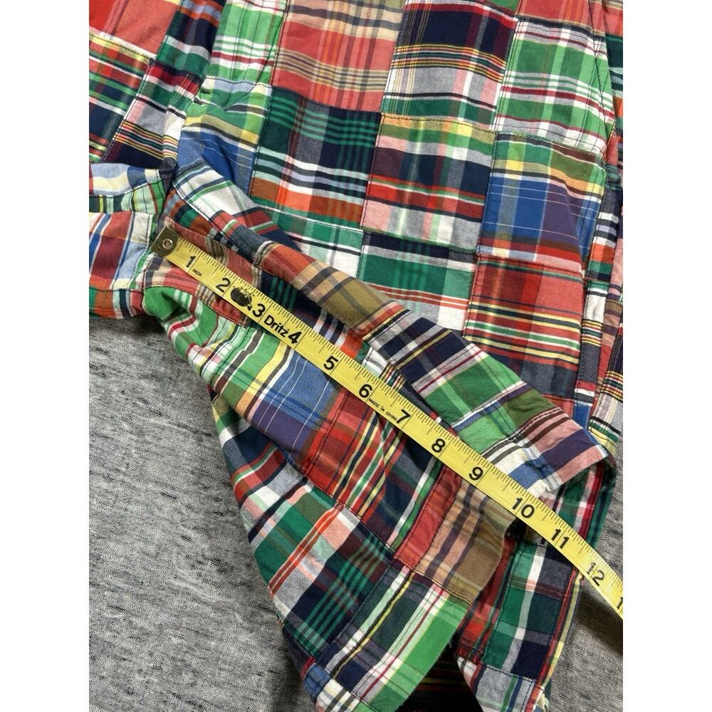 Polo Ralph Lauren Madras Patchwork Shorts Mens 36 10" Colorful Plaid Cotton - Picture 8 of 10